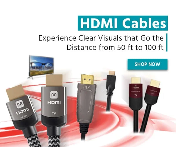 HDMI Cables: Experience Clear Visuals That Go The Distance From 50ft To 100ft. Shop Now.