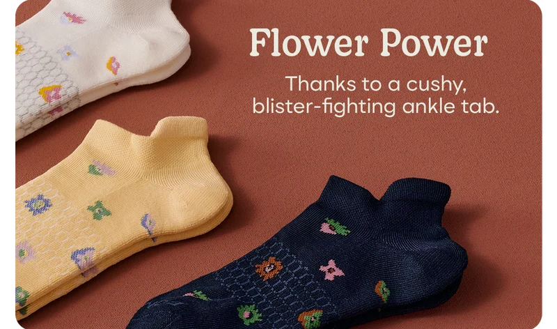 Flower Power | Thanks to a cushy, blister-fighting ankle tab.