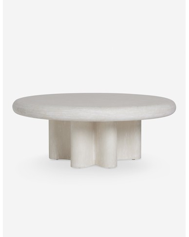 Ruiz Indoor / Outdoor Round Coffee Table-Ivory