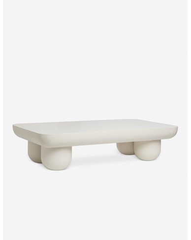 Clouded Rectangle Coffee Table by Sarah Sherman Samuel-Matte White