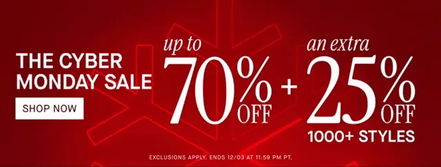 CYBER MONDAY SALE