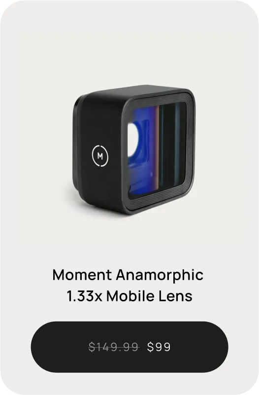Moment Anamorphic 1.33x mobile lens
