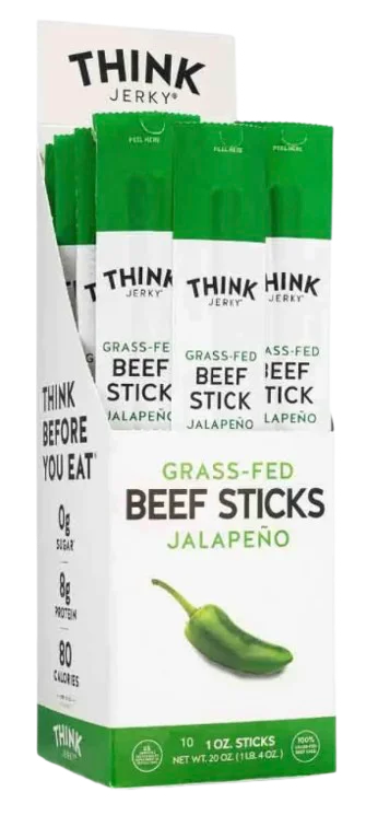 Image of Think Jerky Grass-Fed Jalapeño Beef Stick (10 CT)