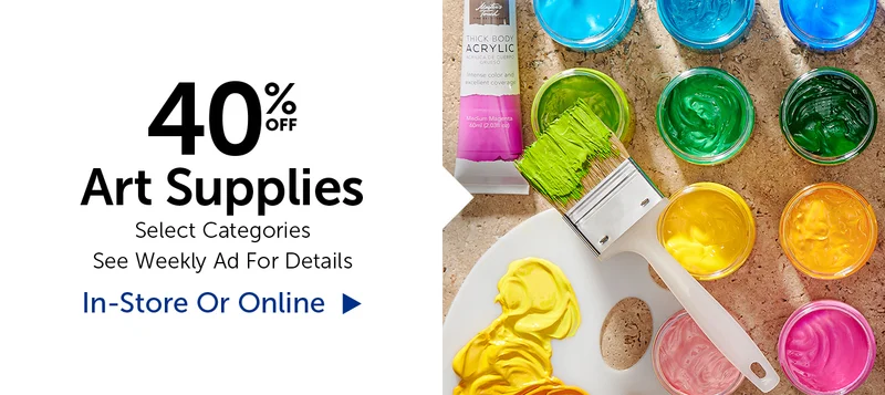 40% Off Art Supplies - Select Categories
