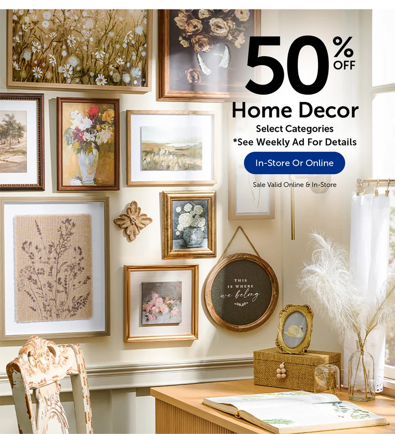 50% Off Home Decor - Select Categories