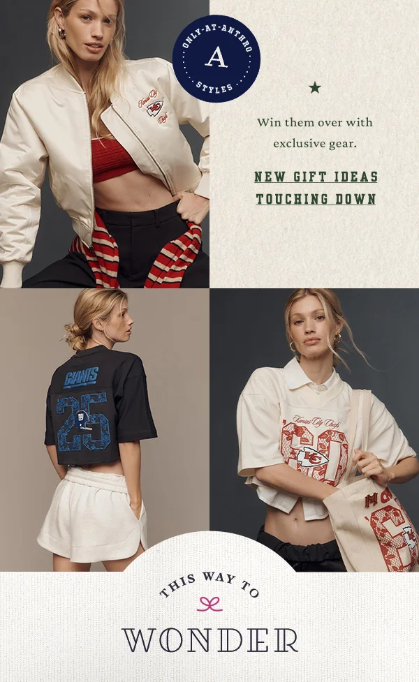 win them over with exclusive gear. new gift ideas touching down