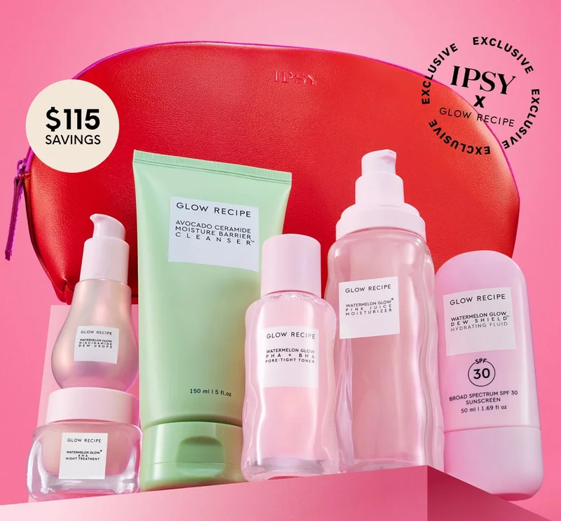 $115 SAVINGS - IPSY X GLOW RECIPE EXCLUSIVE
