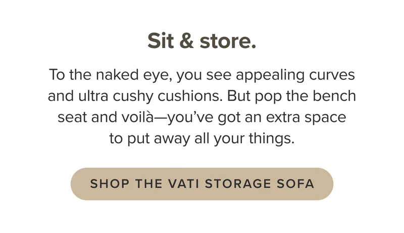 Shop Vati Storage Sofa.