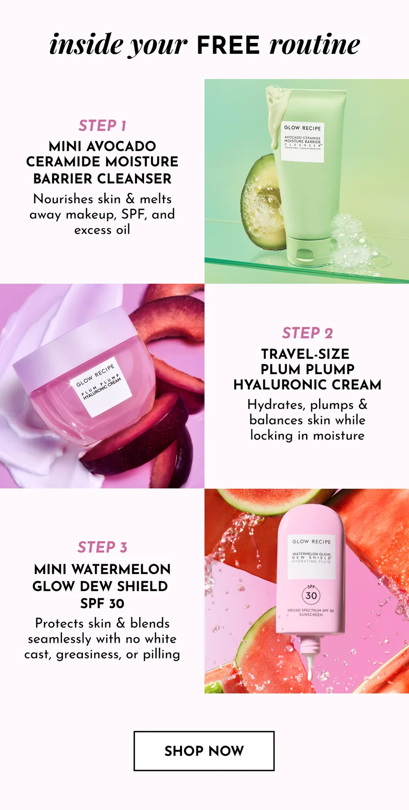 Free Glow Essentials Trio - 4 days only