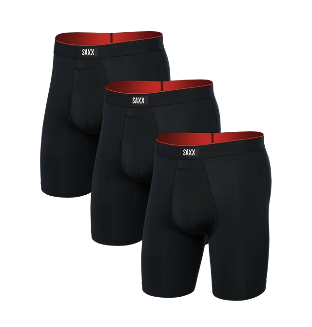 Multi-Sport Mesh Long Boxer Brief 3-Pack