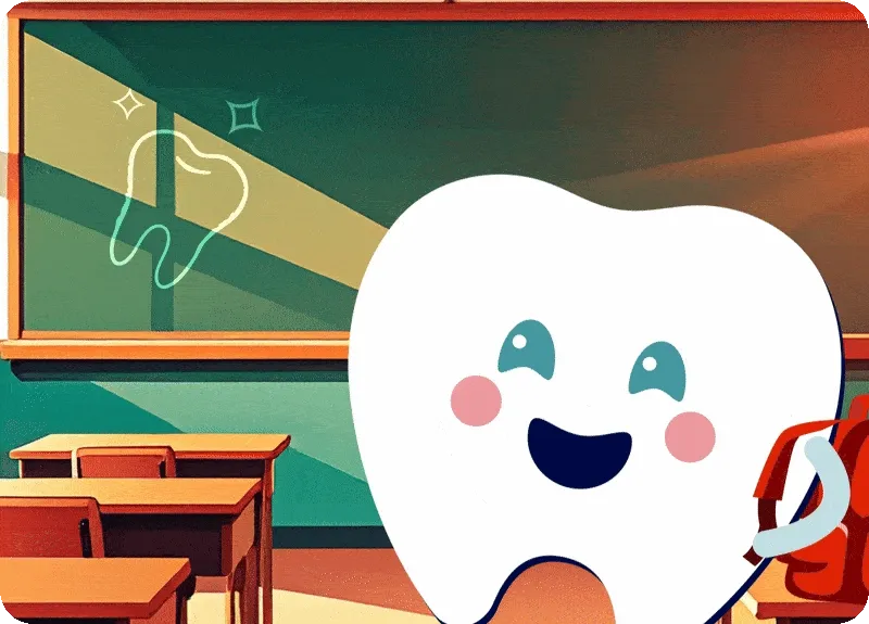 Image of Toothy drawing on the chalkboard
