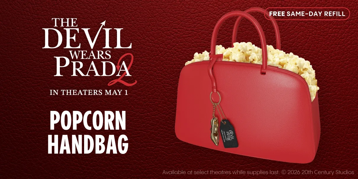 THE DEVIL WEARS PRADA 2 | POPCORN HANDBAG | 130oz POPCORN TIN | DIET COKE SOUVENIR CUP | STAINLESS STEEL TUMBLER | BAG CHARM