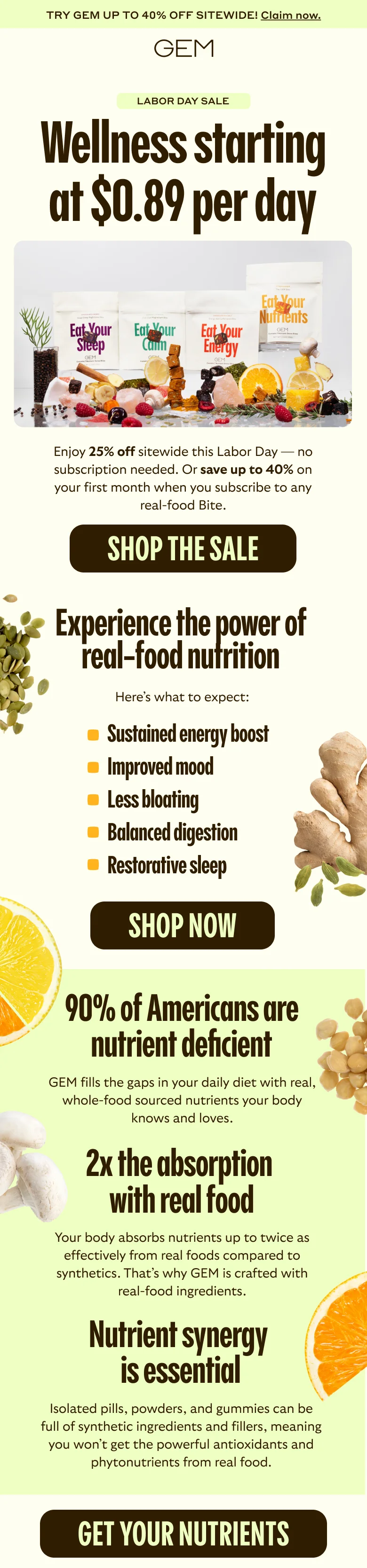 Up to 40% off your nutrition routine