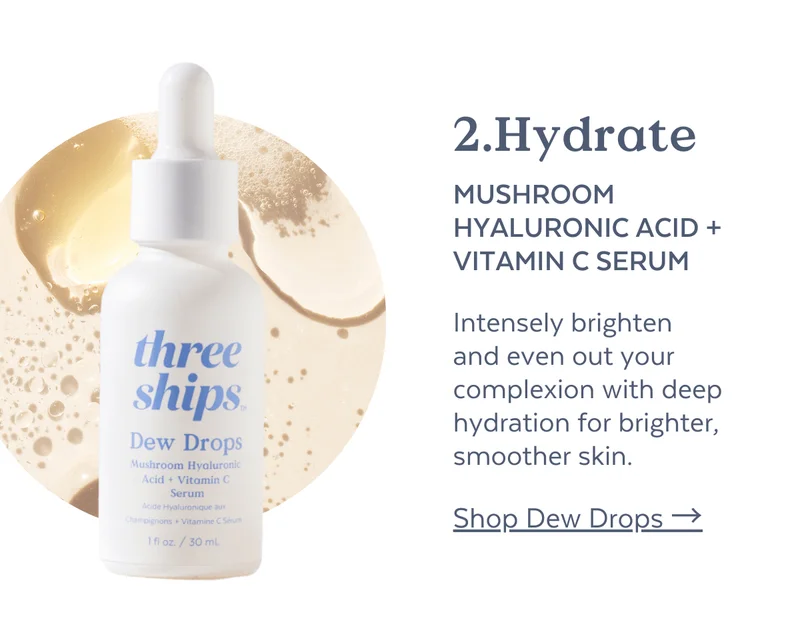 2. REJUVENATE Dew Drops Mushroom Hyaluronic Acid + Vitamin C Serum  Intensely brighten and even out your complexion with deep hydration for brighter, smoother skin.