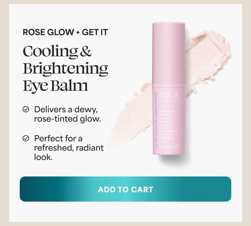 ROSE GLOW + GET IT Cooling & Brightening Eye Balm ✅ Delivers a dewy, rose-tinted glow. ✅ Perfect fora refreshed, radiant look. -- ADD TO CART