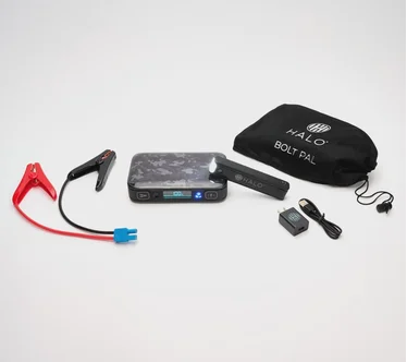 HALO Bolt Jump Starter with Detachable 2,600mAh Power Bank Flashlight