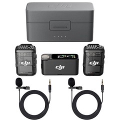 DJI Mic 2 2.4GHz 2-Person Wireless System/Recorder, Charger, 2x Lavalier Mics