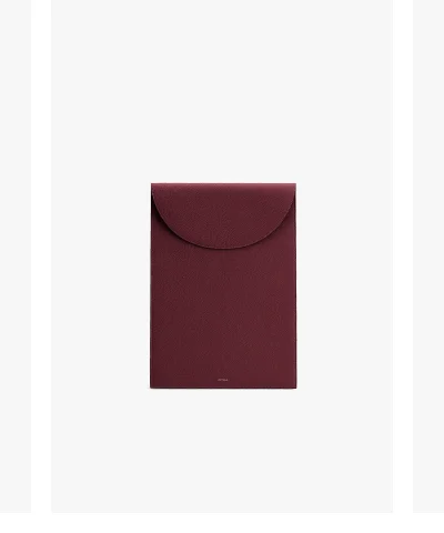 Convertible Leather Laptop Sleeve Cherry