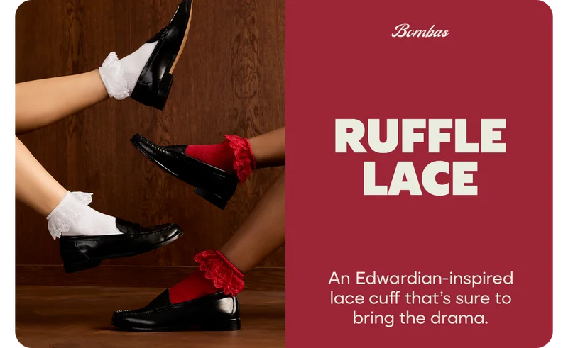 Bombas | RUFFLE LACE | An Edwardian-inspired lace cuff that's sure to bring the drama.