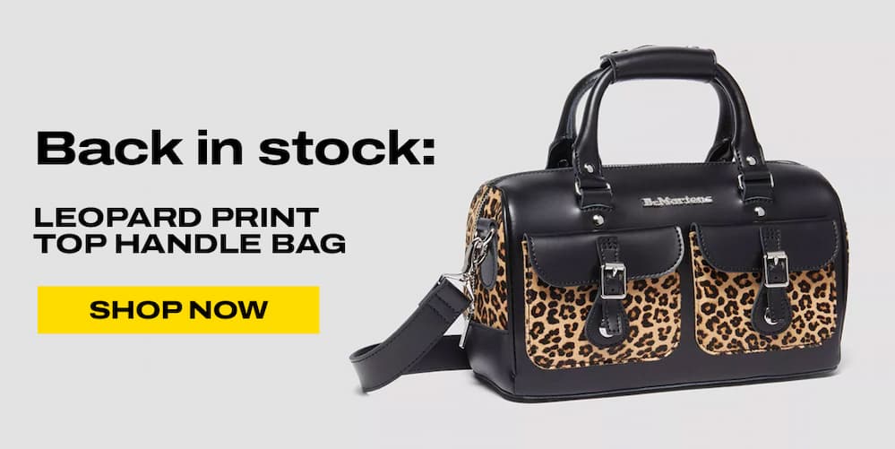 Top Handle Bag Leopard Print Hair On