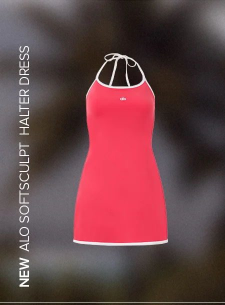 NEW ALO SOFTSCULT HALTER DRESS