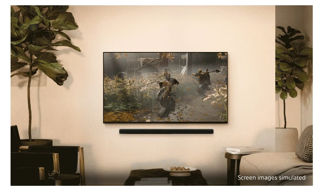 Screen images simulated