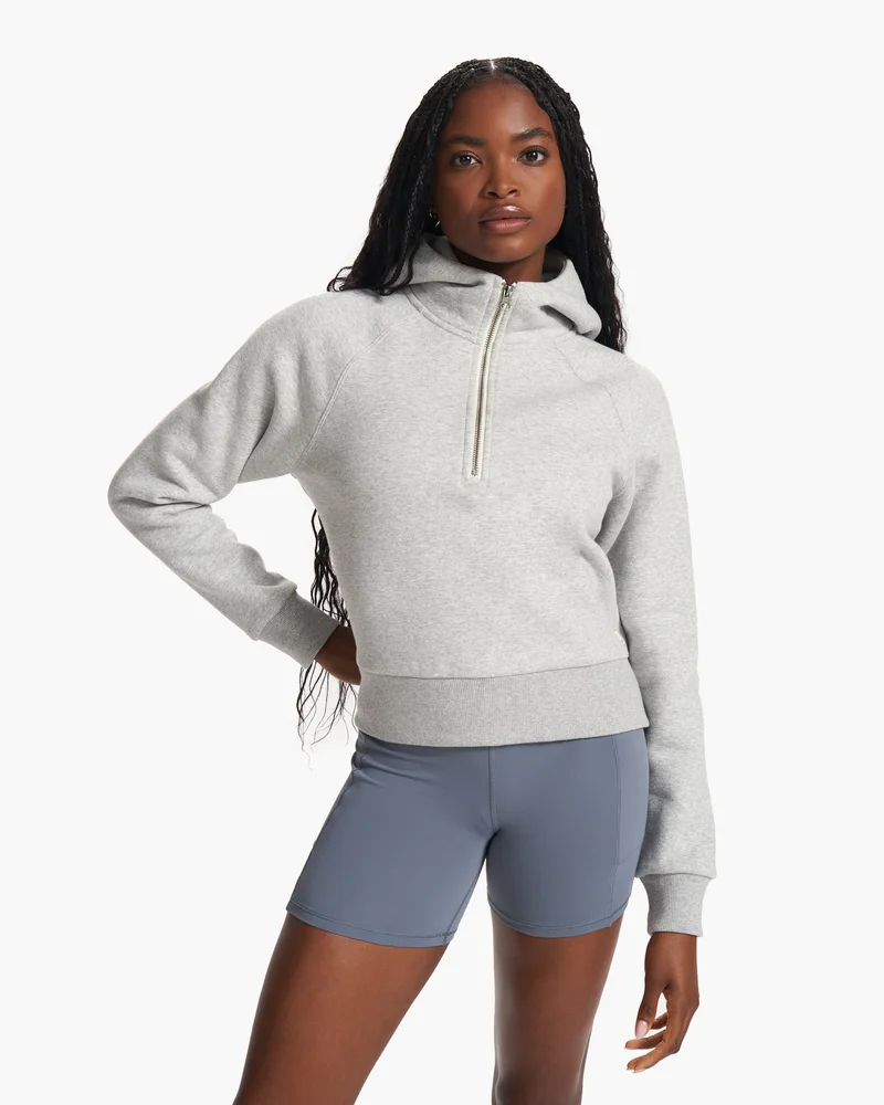 Image of Restore Half Zip Hoodie | Light Heather Grey
