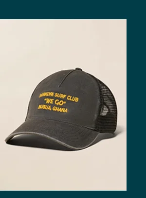 Surf Ghana Sankofa Trucker Hat - Mountain Black