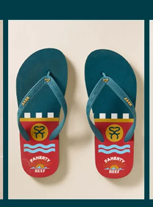 Faherty X Reef Surf Ghana Flip Flop - Agona Green