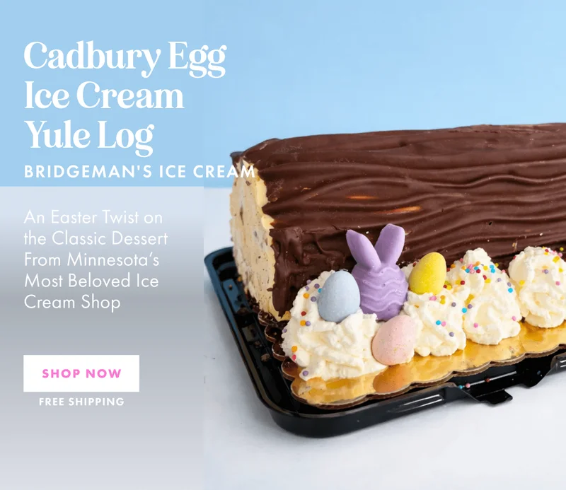 Cadbury Egg Ice Cream Yule Log Cadbury Egg Ice Cream Yule Log