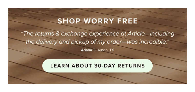 Shop Worry Free with our 30-day satisfaction guarantee.