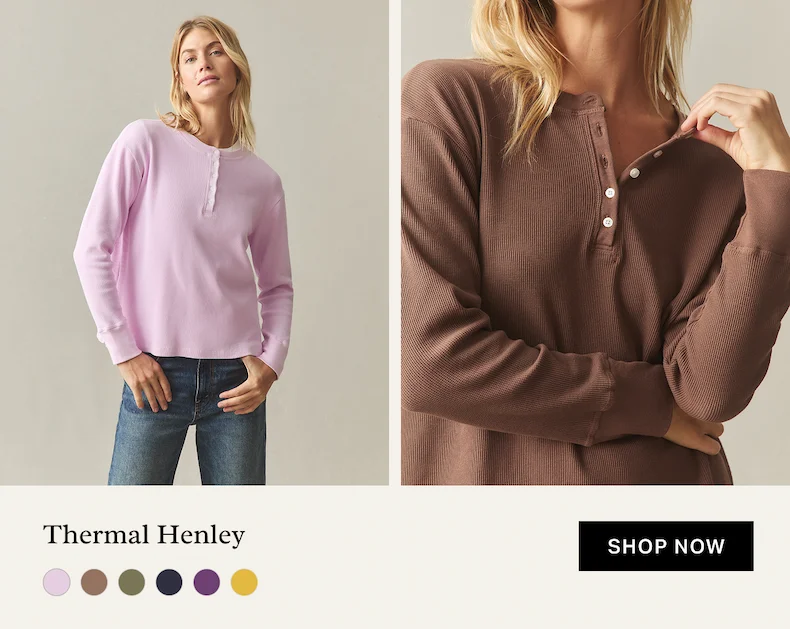 Womens Thermal Henley