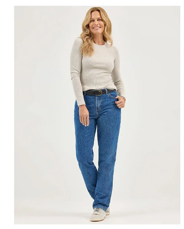 Women’s 100% Cotton Relaxed Fit Straight Leg Jean