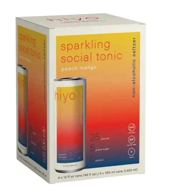 Image of Hiyo Peach Mango Seltzer (4 Pack)