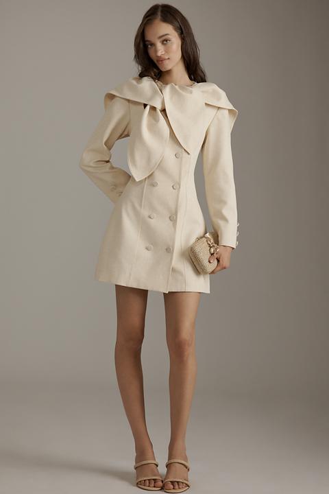 Lovaan Evelyn Tailored Linen Blend Mini Dress
