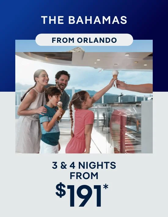 The Bahamas From Orlando (Port Canaveral) – 3 & 4 Nights – Click to View Cruises & Book Now