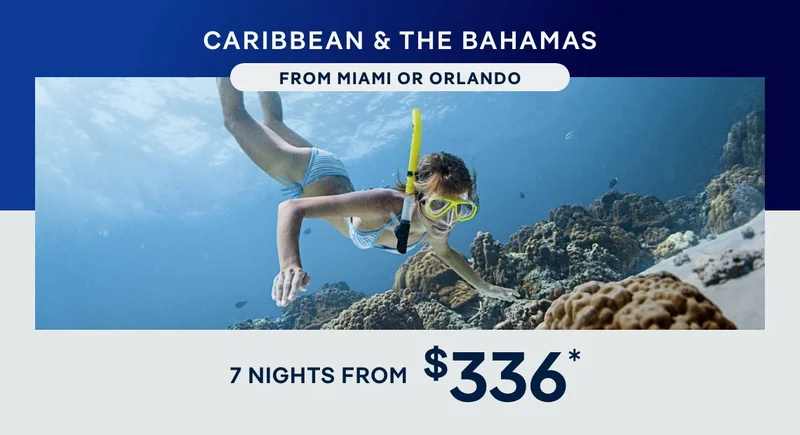 Caribbean & The Bahamas From Miami or Orlando (Port Canaveral) – 7 Nights – Click to View Cruises & Book Now