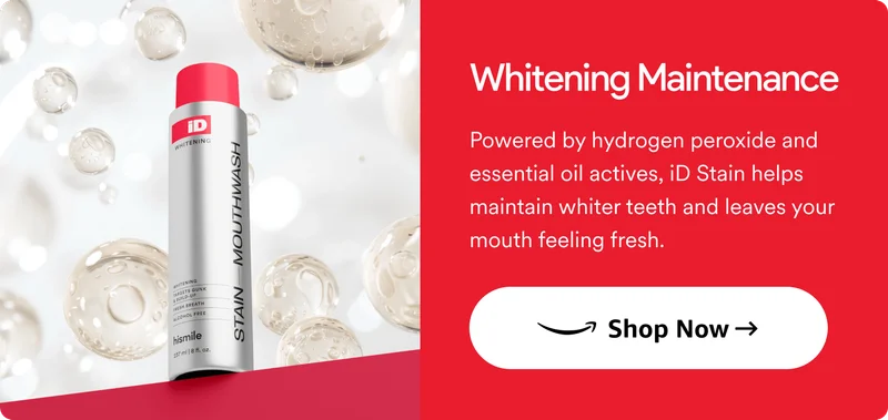 Whitening Maintenance. Powered by hydrogen peroxide and essential oil actives, iD Stain helps maintain whiter teeth and leaves your mouth feeling fresh.