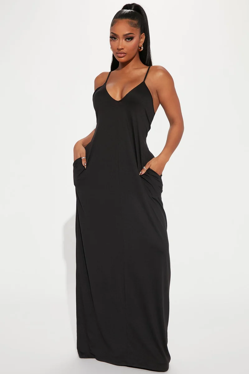 Image of Simple Saturday Maxi Dress - Black