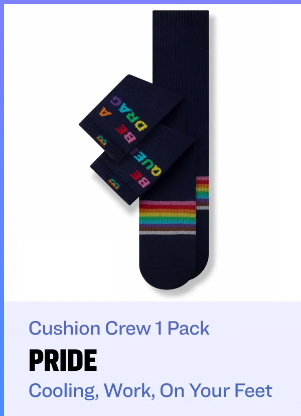 Cushion Crew 1 Pack pride Cooling, Work, On your feet