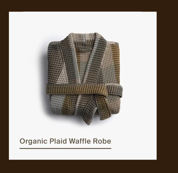 Shop Organic Plaid Waffle Robe