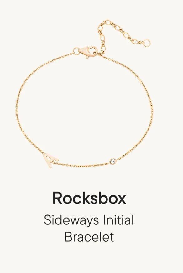 Sideways Initial Bracelet