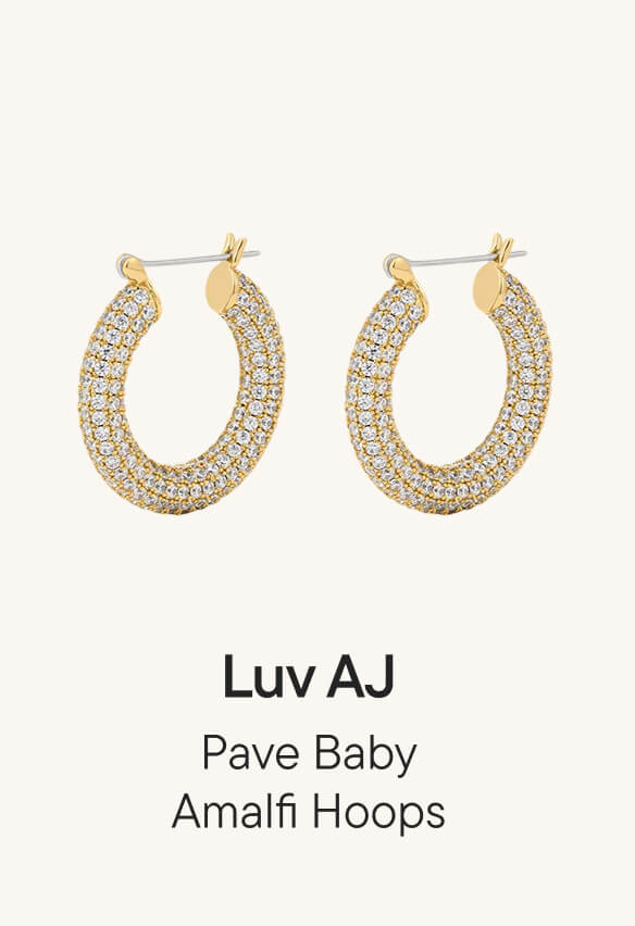 Pave Baby Amalfi Hoops