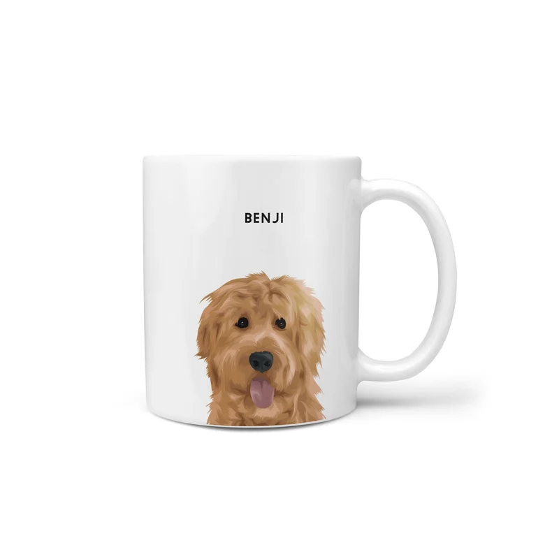 Image of Custom Modern Pet Portrait Mug - One Pet