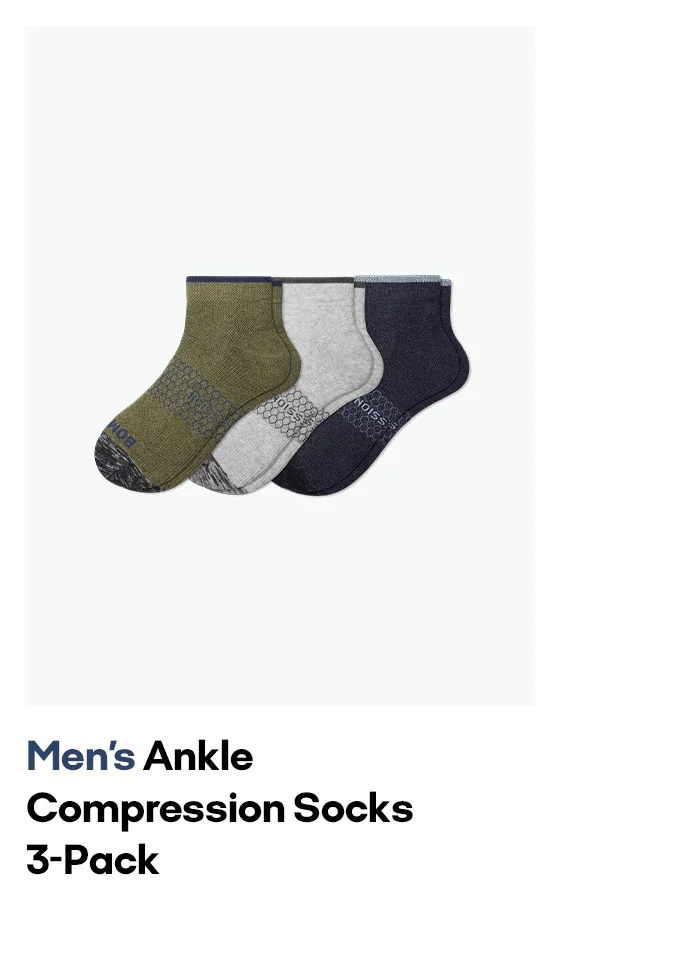 Men's Ankle Compression Socks 3-Pack