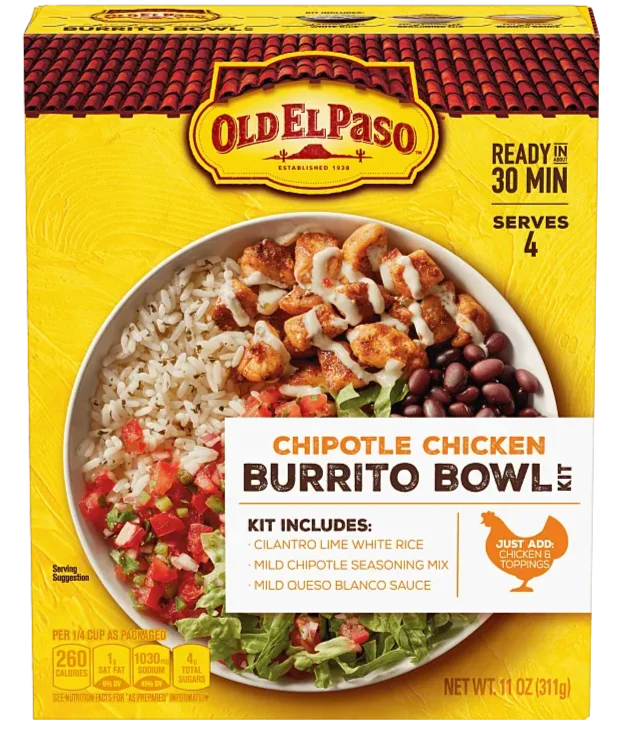 Image of Old El Paso Chicken Burrito Bowl Kit