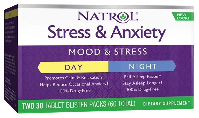 Image of Natrol Stress & Anxiety (30 Day Tablets + 30 Night Tablets)