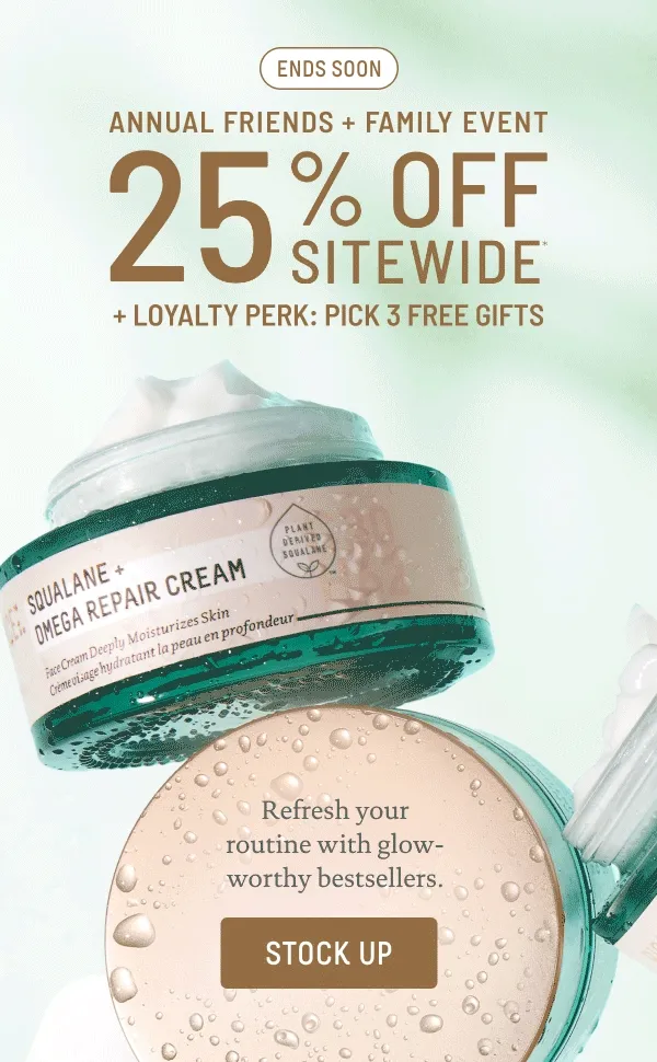 Ends Soon 25% Off Sitewide