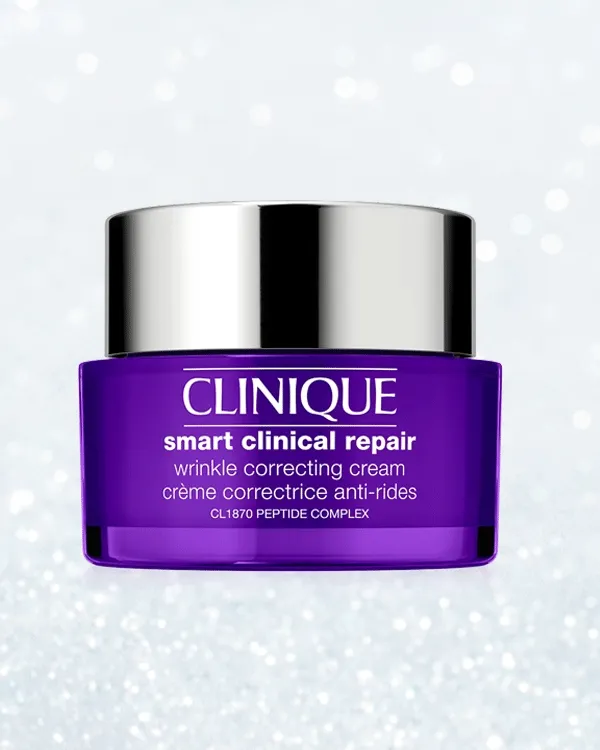 Ultra-nourishing cream. Engineered to visibly reduce lines and wrinkles for supple, younger-looking skin. CLINIQUE SMART CLINICAL REPAIR TM WRINKLE CORRECTING CREAM STARTING AT $73