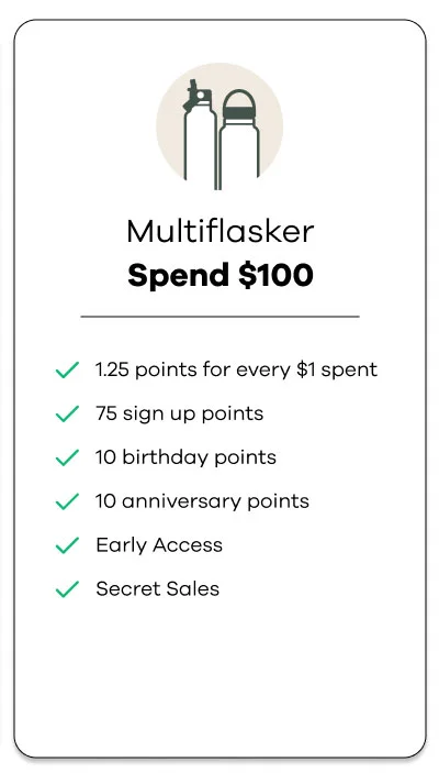 Multiflasker | Spend $100